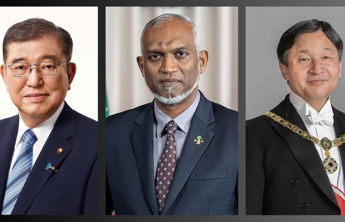 ޖަޕާނަށް ރައީސުލްޖުމްހޫރިއްޔާ، ތަހުނިޔާ ފޮނުއްވައިފި