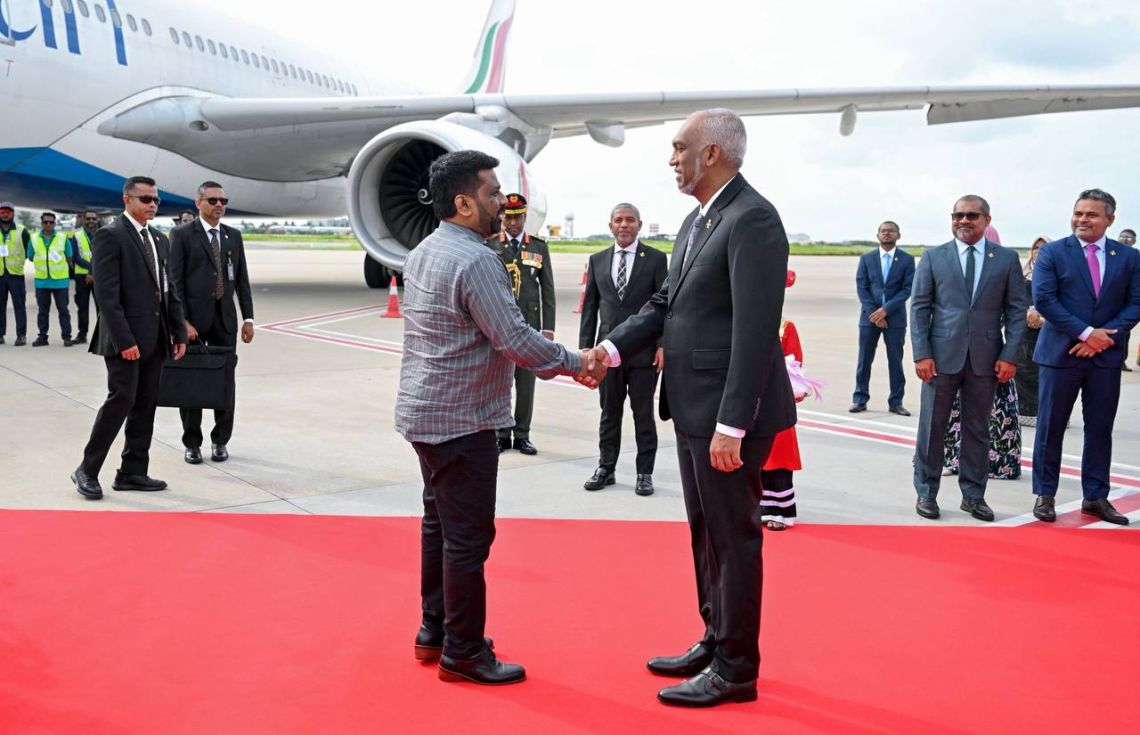 ލަންކާގެ ރައީސަށް އާ ޓާމިނަލުން ހޫނު މަރުހަބާއެއް!
