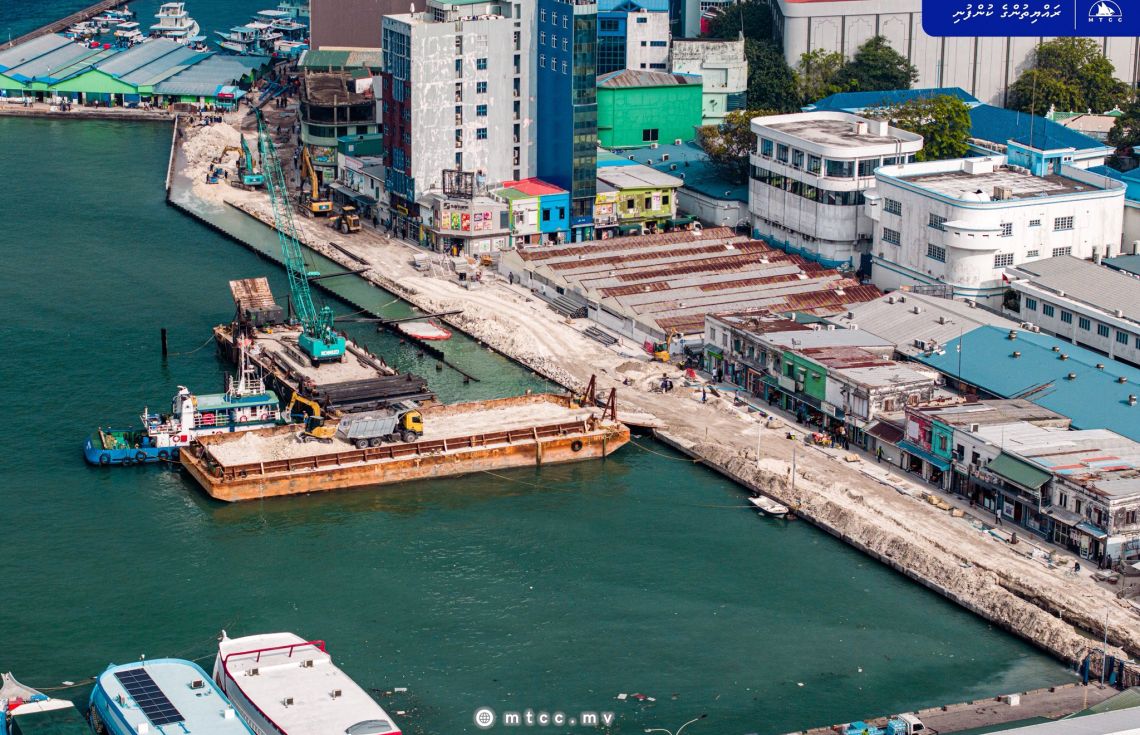 ބޮޑުތަކުރުފާނުމަގު: މިހާތަނަށް 168 މީޓަރުގެ ސަރަހައްދެއް ޝީޓްޕައިލްކޮށްފި