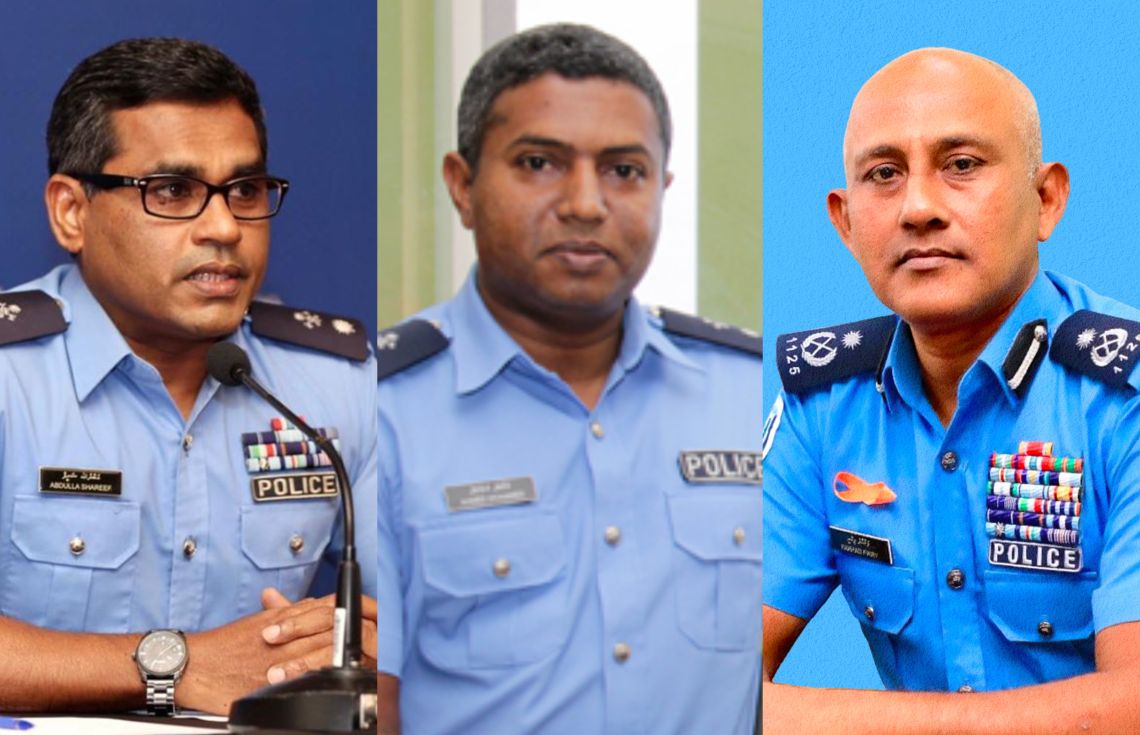 ޕޮލިސް ކޮމިޝަނަރުގެ މަގާމަށް ތިން ބޭފުޅަކު ކުރިމަތިލައްވައިފި