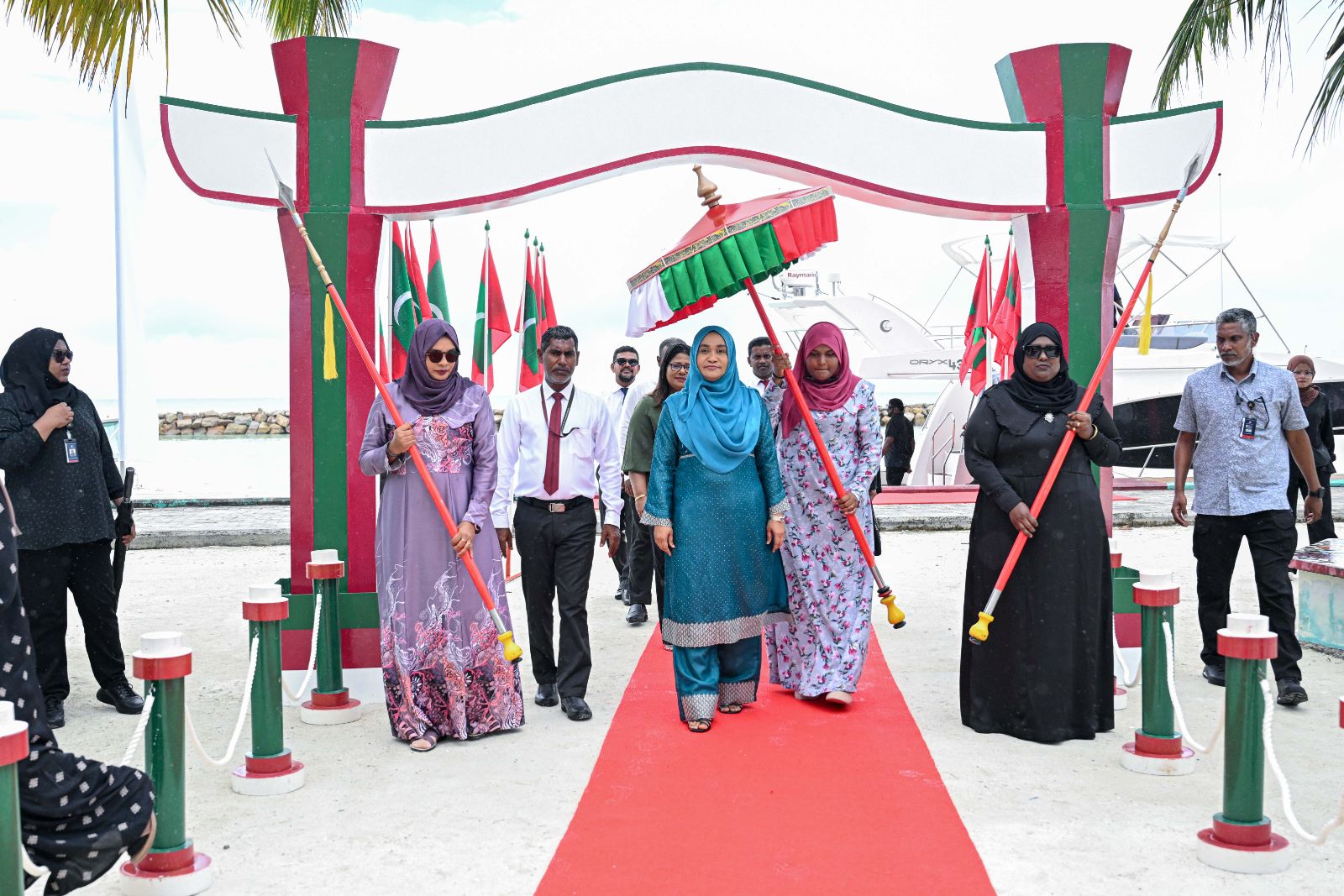 ފަސްޓް ލޭޑީ ސާޖިދާ މުހައްމަދު ފ. ނިލަންދޫއަށް ވަޑައިގަތުން.
