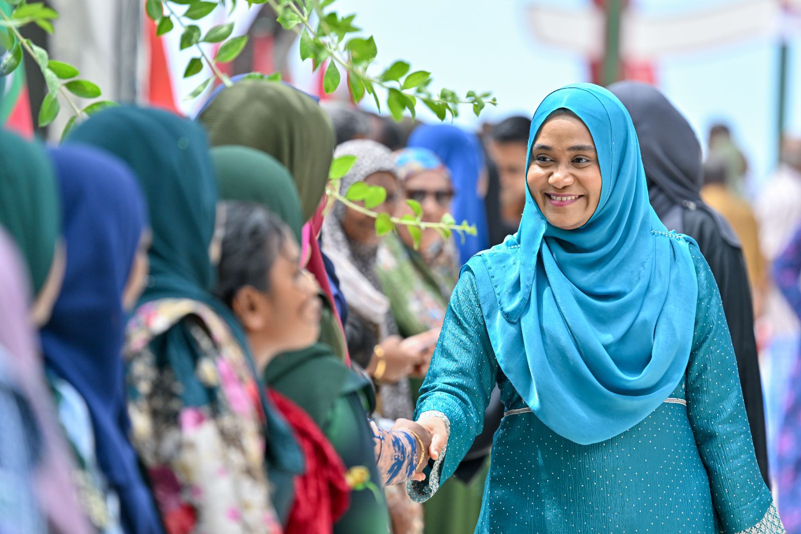ފަސްޓް ލޭޑީ ސާޖިދާ މުހައްމަދު ފ. ނިލަންދޫއަށް ވަޑައިގަތުން.